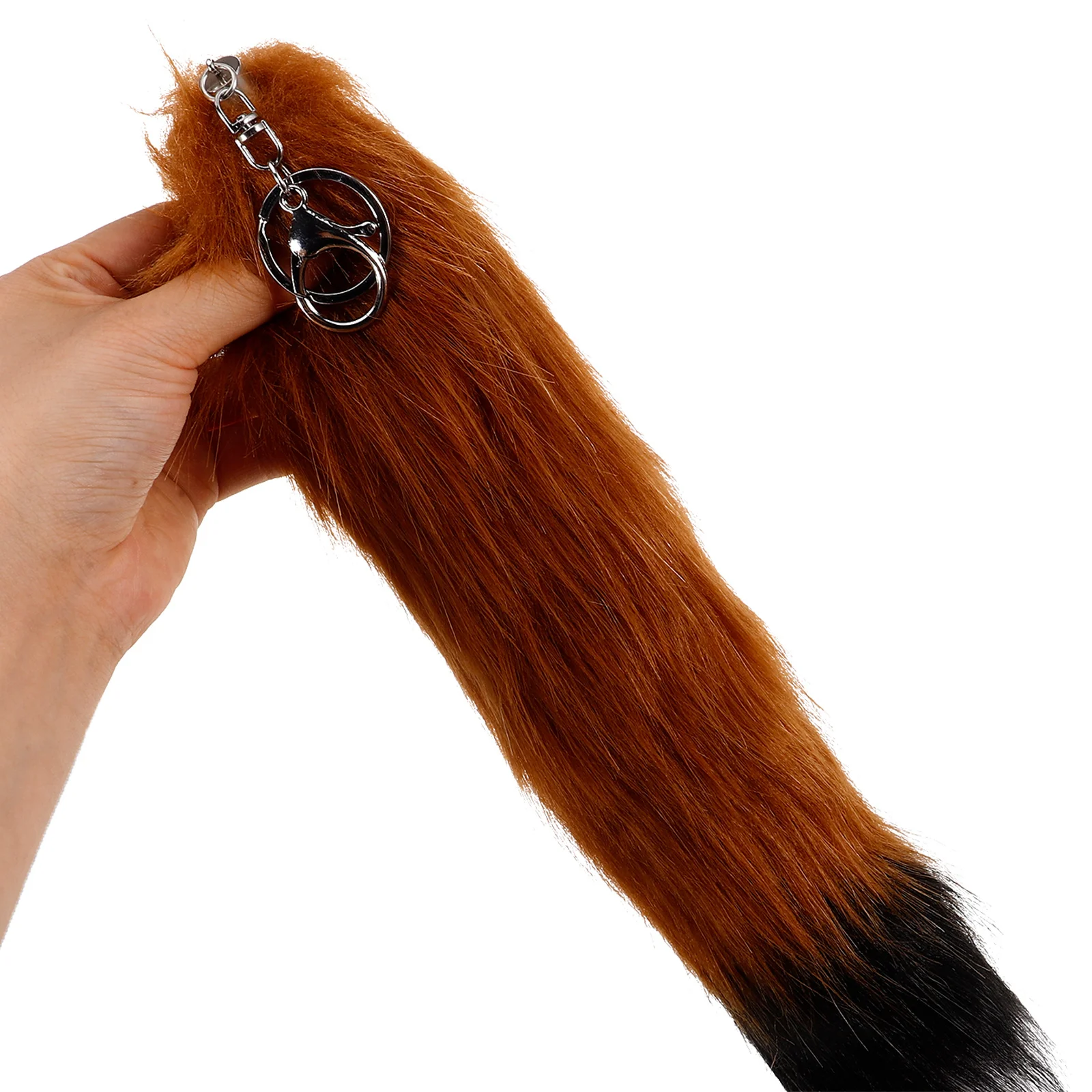 

Simulation Fox Tail Keychain 1 Piece Gradient Hanging Decor for Car Keys Bag Purse Backpack Women Adorable Gift