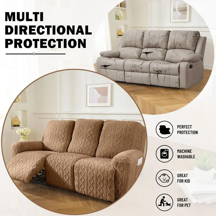 8 قطع هندسية الجاكار أفخم كرسي أريكة يغطي لينة غامض رقيق 3 مقاعد غطاء أريكة المضادة للانزلاق أريكة الغلاف الأثاث P #5