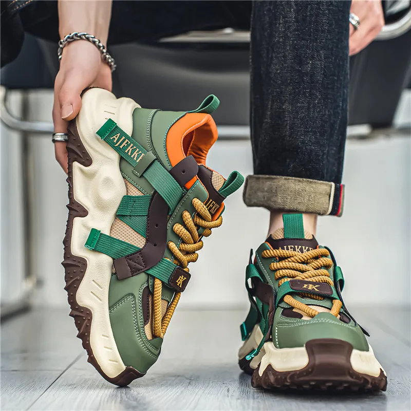 

Мужские кроссовки высокого качества, кожаная повседневная обувь, осень 2024, новая дышащая мужская обувь, мужская обувь на плоской подошве