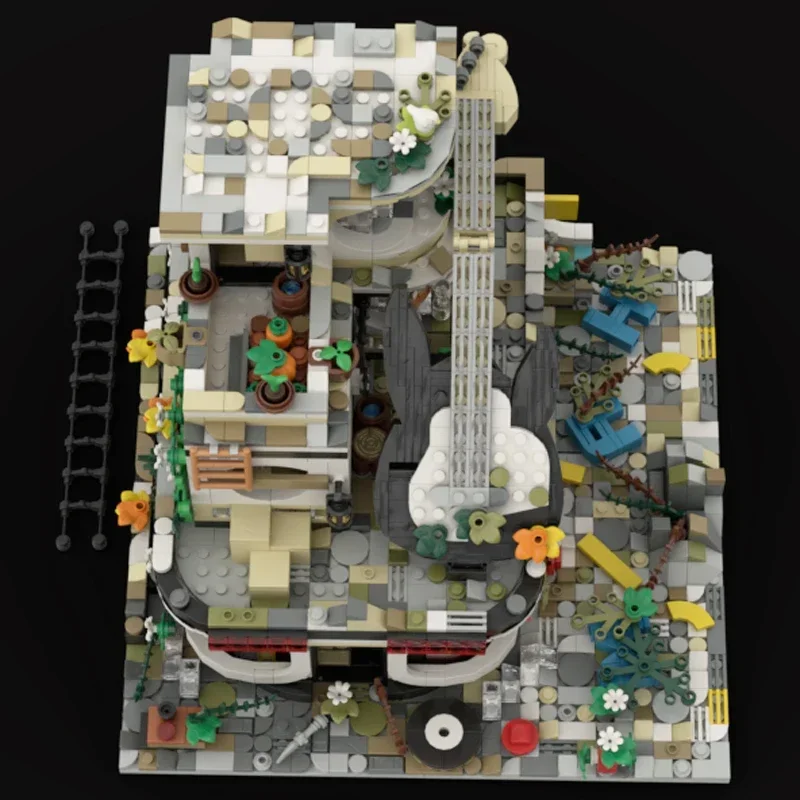 Moc Gebouw Bakstenen Stad Straat Uitzicht Model Muziekwinkel Technologie Modulaire Blokken Geschenken Speelgoed Voor Kinderen Diy Sets Assemblage