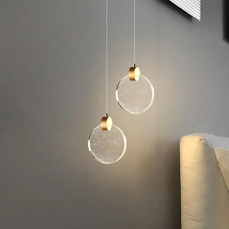 

Modern LED Hanging Lamp Crystal Chandeliers Lights Home Decoration Bedroom Kitchen Dining Room Restaurant Bedside Pendant Lamp