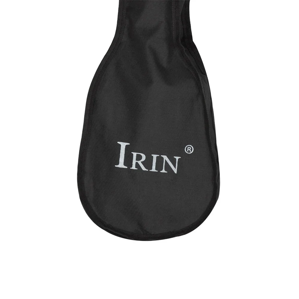 IRIN 21 Inch Ukulele Bag Soft Case Monolayer Bag Black Portable Durable Shoulder Backpack Padded Musical Instrument Accessories