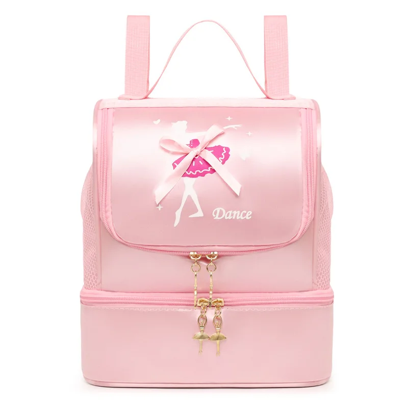 Mochila de baile de princesa para niñas, bolso de baile latino con doble hombro, bolso escolar para baile de Ballet, deportes...