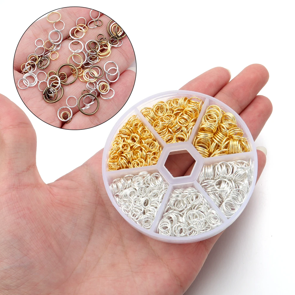 1100pcs/box 4/5/6/8/10/12mm Metal Open Jump Rings Split Rings Connectors For Jewelry Making DIY Bracelet Necklace Accessories image 4