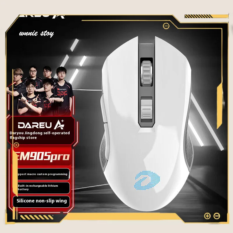 Dareu Em905pro Mouse Dual Mode Atg 4090 Game Chip 6000dpi Gaming Mouse 930mah Lightweight E-sport Gamer Pc Accessories Mouse