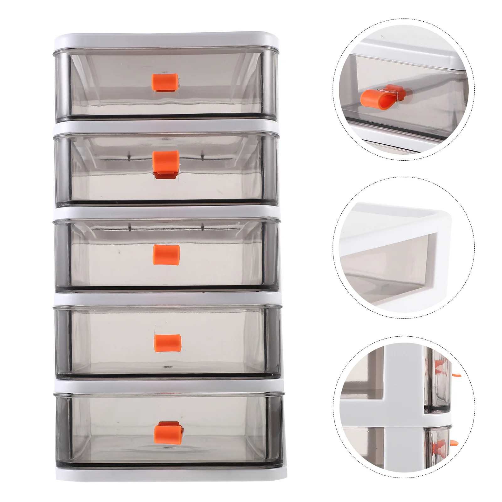 Small Drawer-type Desk Storage Cabinet Case Shelving Unit Office Makeup Organizer Plastic Heavy Duty Computer Accessories