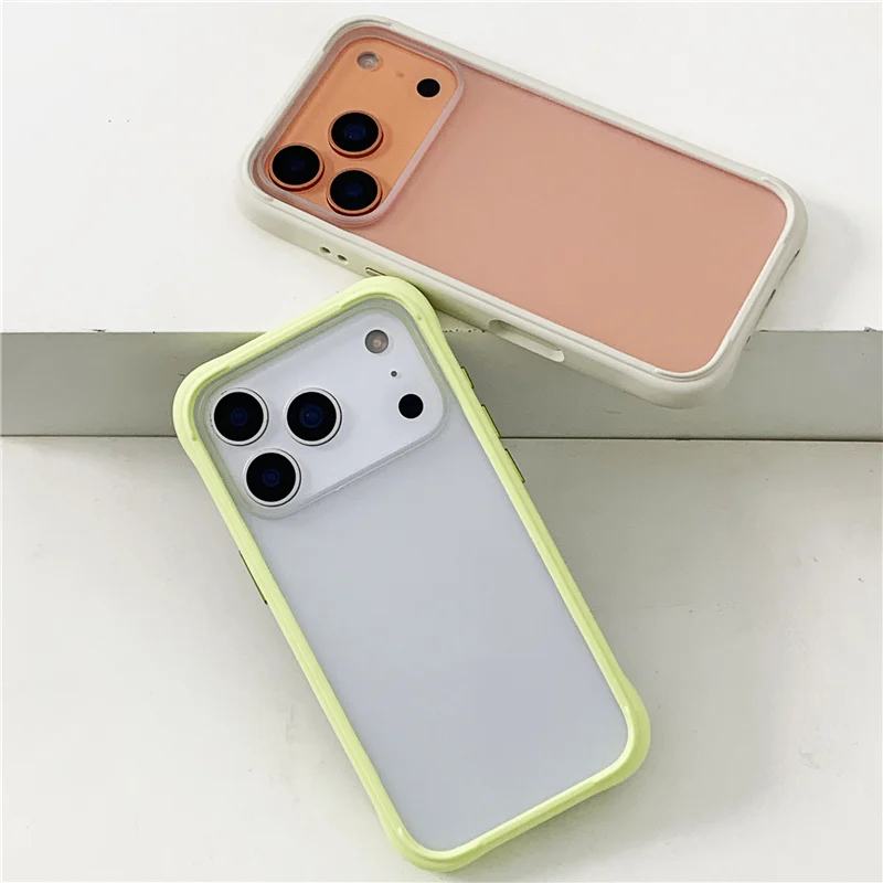 Original Liquid Silicone Bumper Matte Translucent Shockproof Case For iPhone 17Pro 16 16Pro 17Pro Max Trendy Hit Color Cover