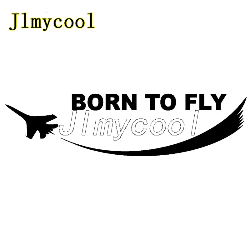 19.2cm*5cm BORN TO FLY The Plane Explore Clouds Machine Vinyl Car Ingenious Pattern Decal Sticker