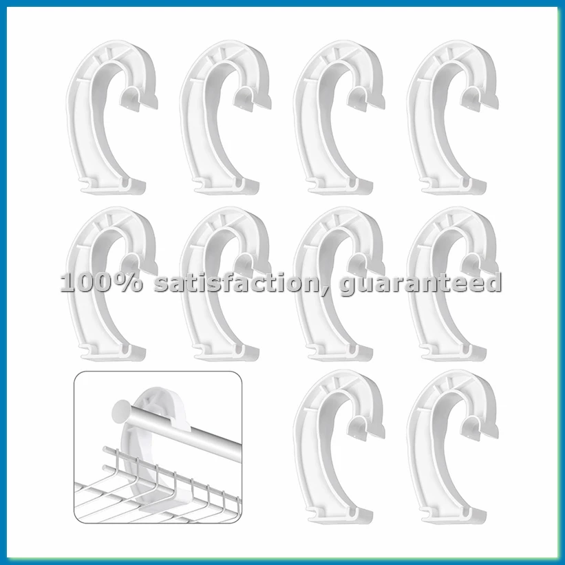 

10 шт. кронштейнов для штанги гардероба, держатели для полок, J-образные кронштейны для подвешивания одежды, для хранения в шкафах-A73M