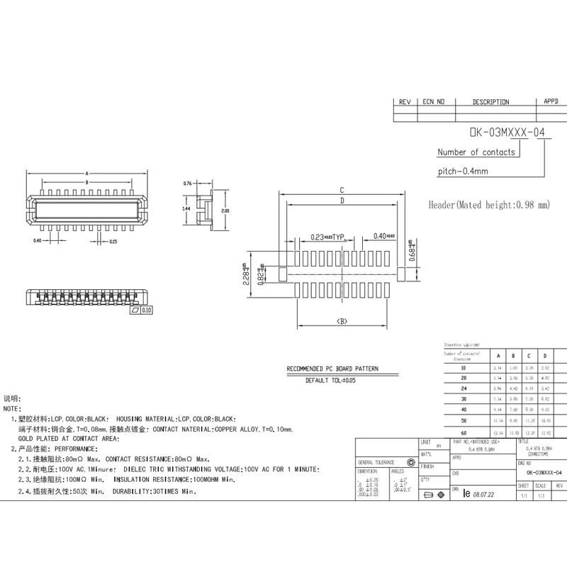 5 stücke 24Pin 0,4 Pitch Board-zu-Board Anschlüsse Für Garmin GPS FPC Reparatur Teile 0,4mm Abstand 24P Männlich Weiblich Buchse Connetor – Detail 2