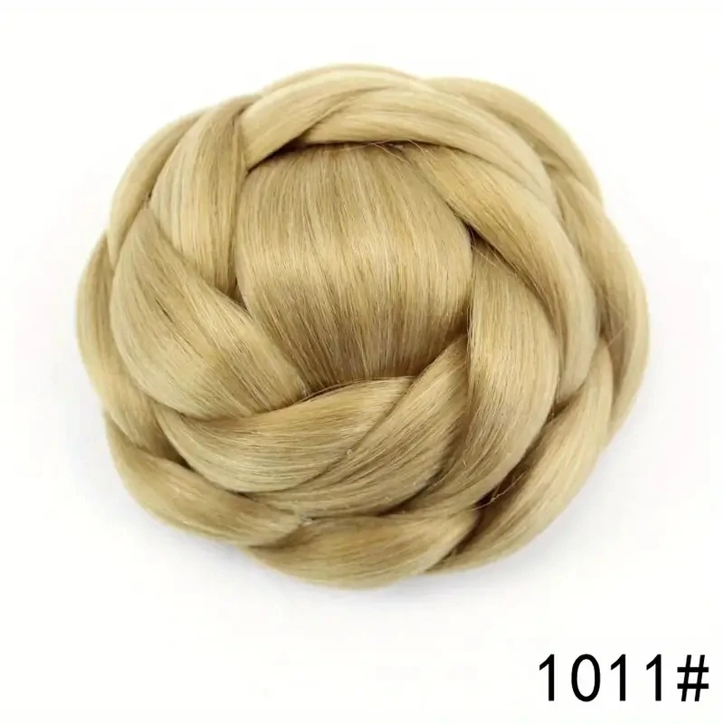 Syntetyczne plecione gumki do włosów Chignon Bun Donut Updo Plecione treski Clip In Hair Bun For Party Wedding Cosplay Use