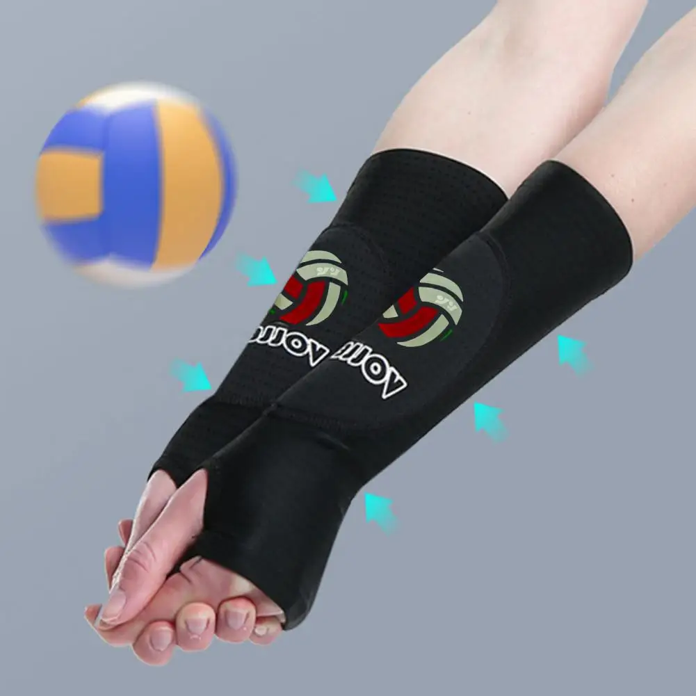 Sports Arm Guards for Volleyball Sports Arm Guards with Protection Pad Thumb Hole for Women Men Stretch Volleyball for Passing