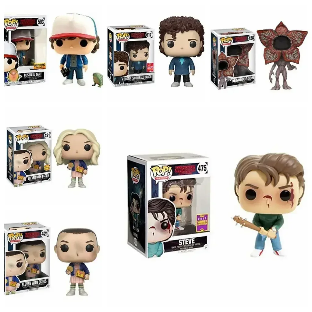 FUNKO TV Stranger Battle Eleven with Electrodes Dustin Dart Dustin Steve AHOY Vinyl Action Figure Collection Model Toys