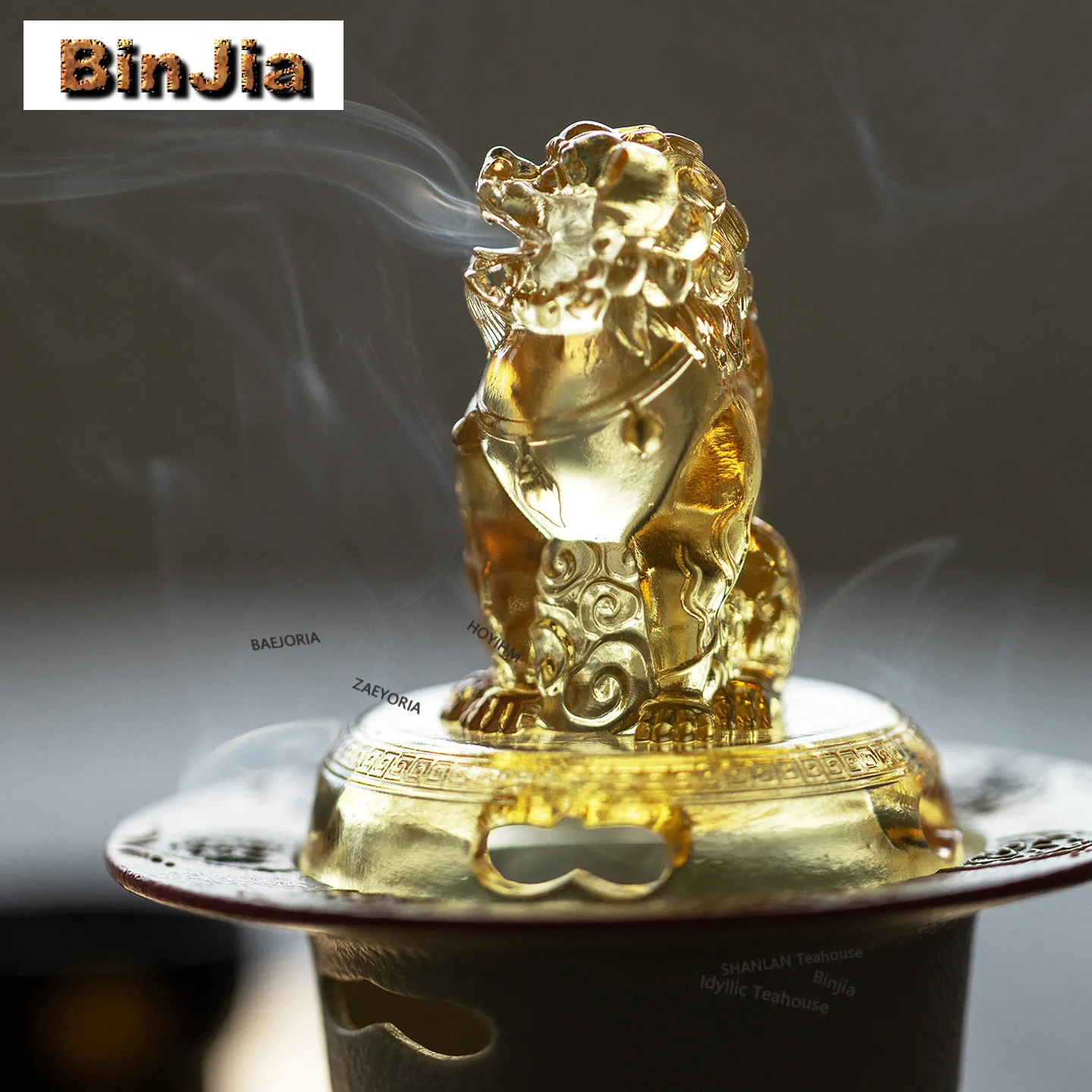 Coloured Glaze Lion Incense Holder Mist Smoking Steamers Incense Burners Stand For Incense Consecrate Censer Home Ornaments Gift