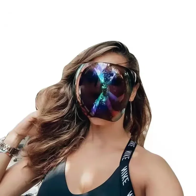 Schutzbrille für Gesichtsschutz, für Damen und Herren, vollflächig bedeckt, sphärische Linse, Anti-Spray, Sicherheits-Fahrrad-Sonnenbrille – Detail 5