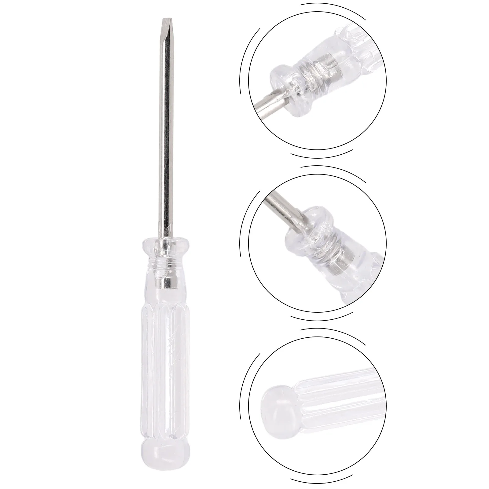 3.74Inch Small Screwdriver Repair Tool Slotted Cross Screwdrivers With Transparent Plastic Handle For Toys Phone Repairing Tools