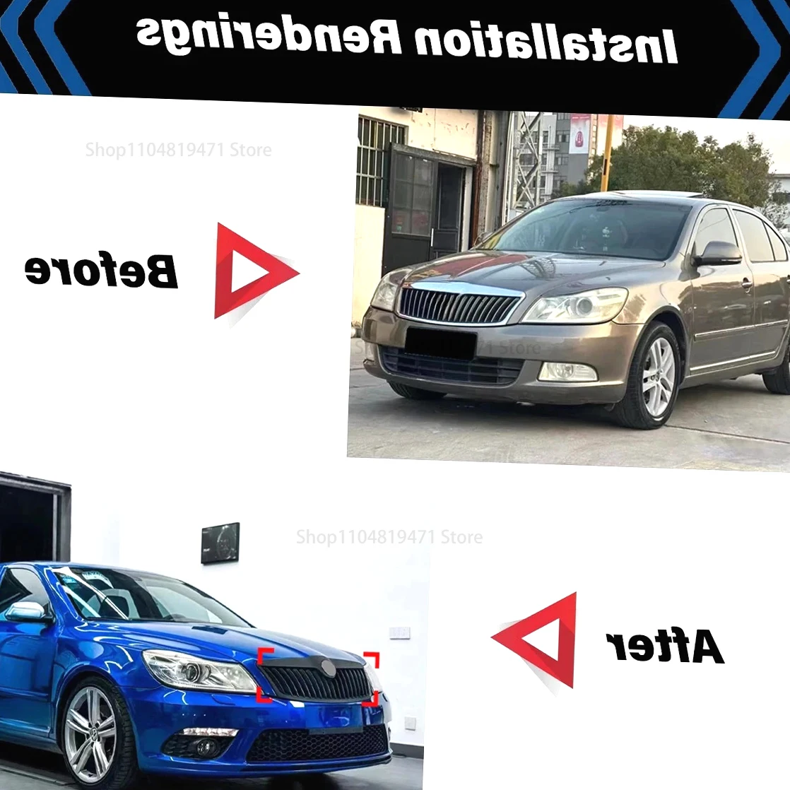 For Skoda Octavia 2010 2011 2012 2013 2014 car accessories body
