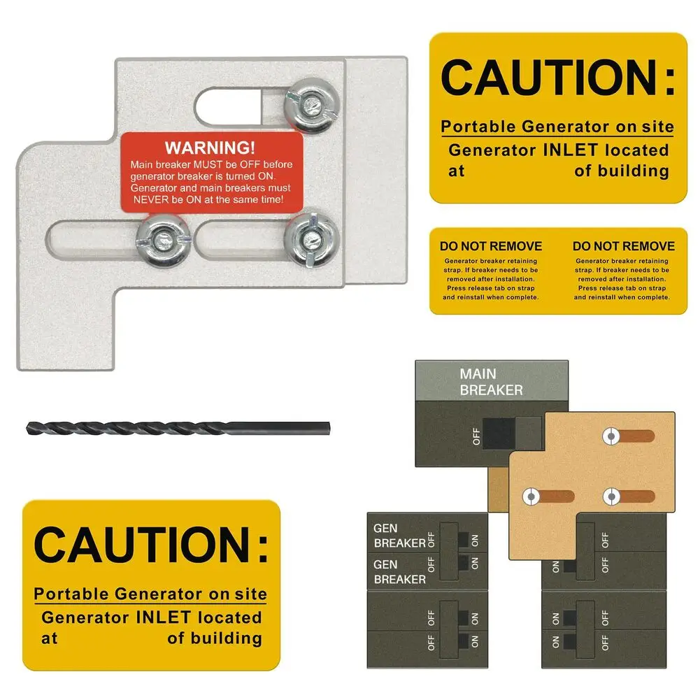 Anodized Aluminum Construction Generator Interlock Kit Easy Install Generator Safety Kit Components For Installation