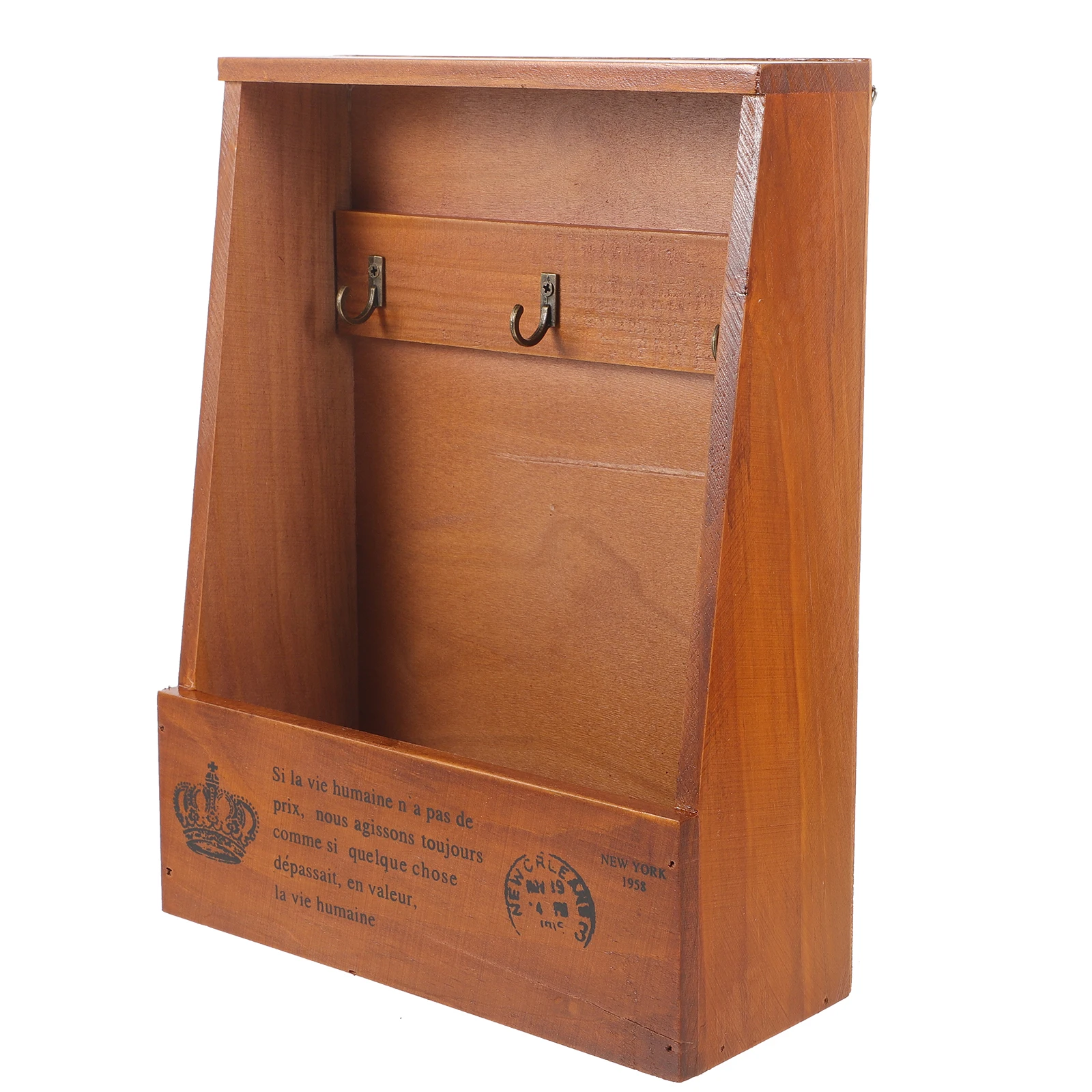 

Creative Wall Wall Decor Box Vintage Key Holder Key Case Brown Retro Storage Retro Storage Box Home Use