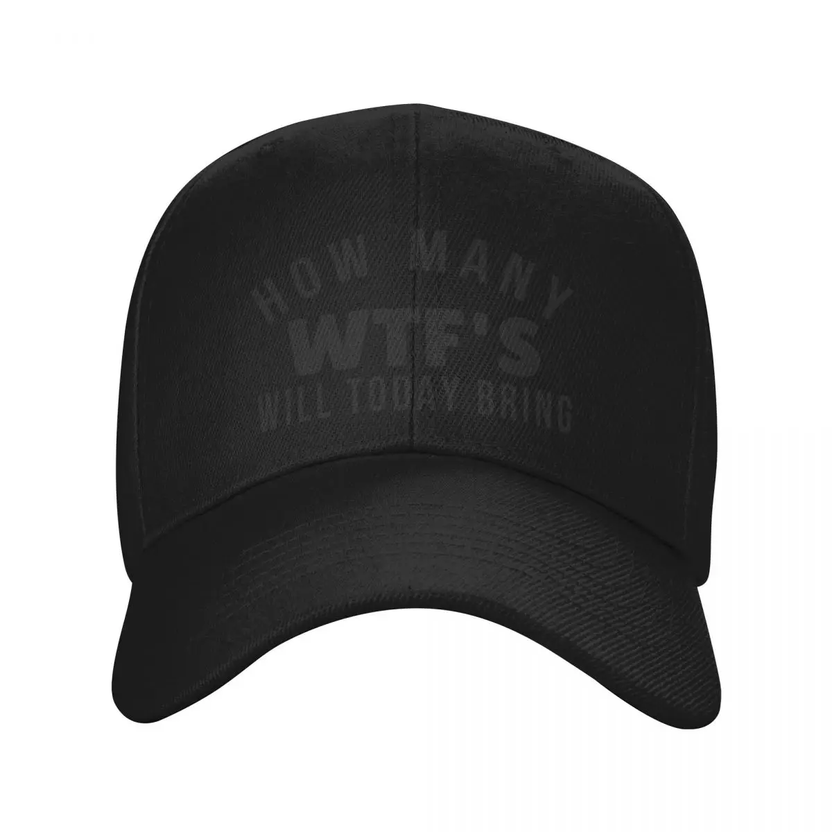 Funny Sarcastic Sweary NSFW Rude Inappropriate Design. How Many WTF'S Will Today Bring Baseball Cap sun caps For Man Women's