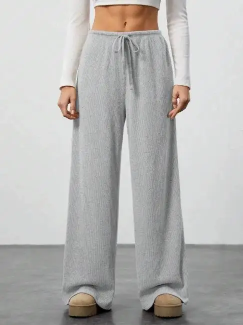 

Women's Pants 2025 Spring/summer Sports and Leisure Strap Casual Wide Leg Pants Simple Fashionable and Comfortable Wid Leg Pants