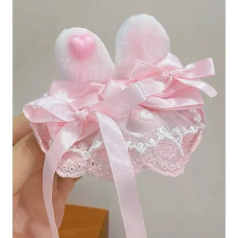 

Cute Pet Bow Sweet Rabbit Ear Hair Clip Dog Princess Hair Accessory Pink Lace Hair Clip Dog Accessories for Small Dogs
