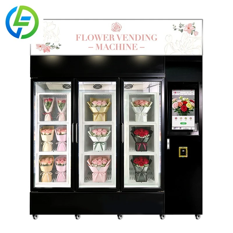 

FOODLINE Customized Luxury High End Flower Vending Machine Transparent Shelf Large Capacity for Gift and Fresh Bouquet