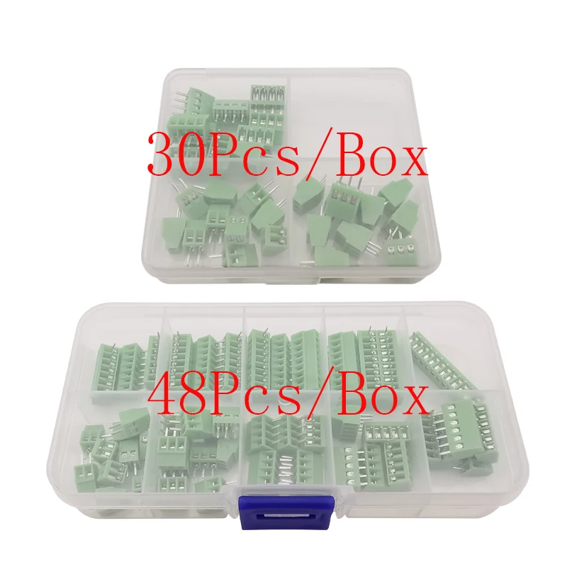 1Box KF128 2.54MM Mini PCB Screw Terminal Block Connector KF128-2.54 PCB Terminal Blocks Connectors For 26-18 AWG Wire