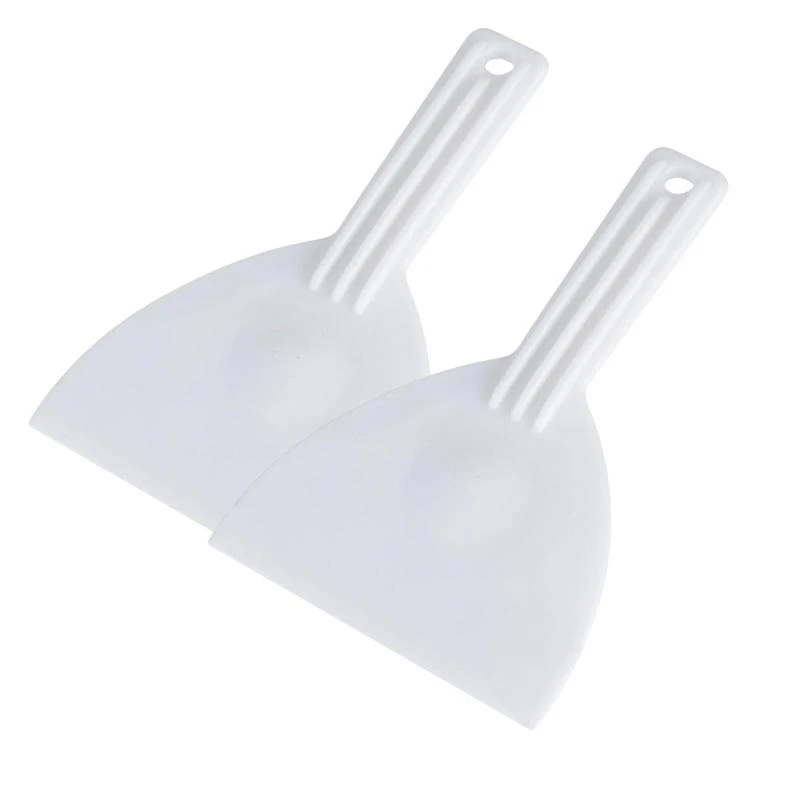 

652F Pack of 2 Multipurpose Dough Cutter and Pizza Scraper with Comfortable Grip Ergonomic Handle Spatula for Home Use