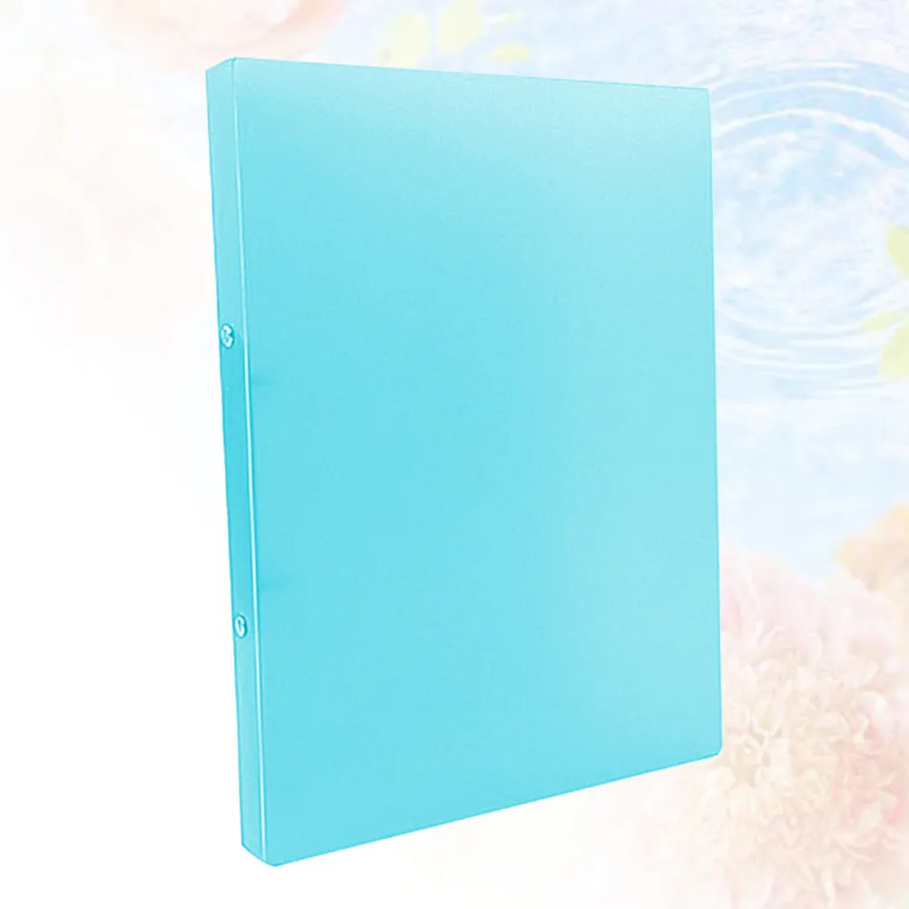 

3Pcs Document File Folder Sturdy Plastic Lever Arch Binder for Office School Use Blue Multifunctional Loose-Leaf Punched Hole