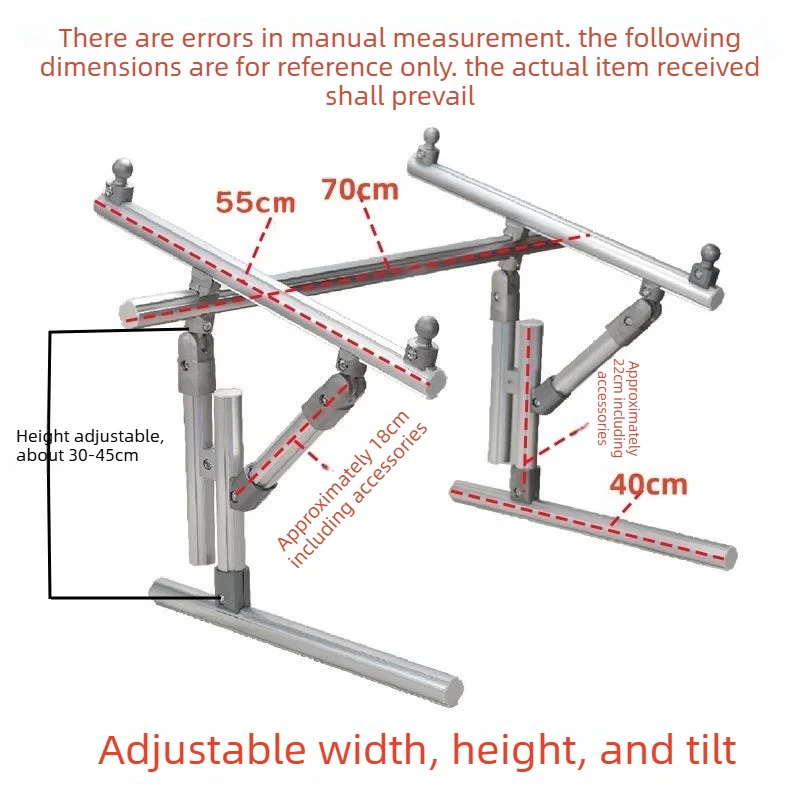 Bed & Desk Two-in-One Reinforced Cross-stitch Frame Bed, Aluminum Alloy Reinforced Adjustable Stitch Frame Android-style Lock