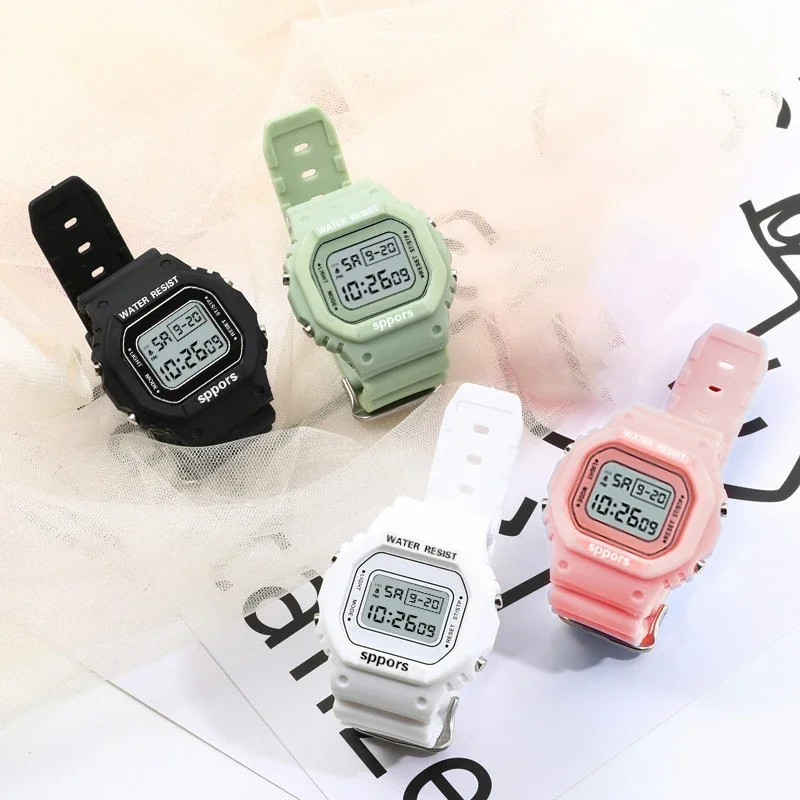 Women\'s Digital Luminous Watches Men Unisex Kids Watch Sport Female Clock Waterproof Wristwatch Dress Watch Montre Femme