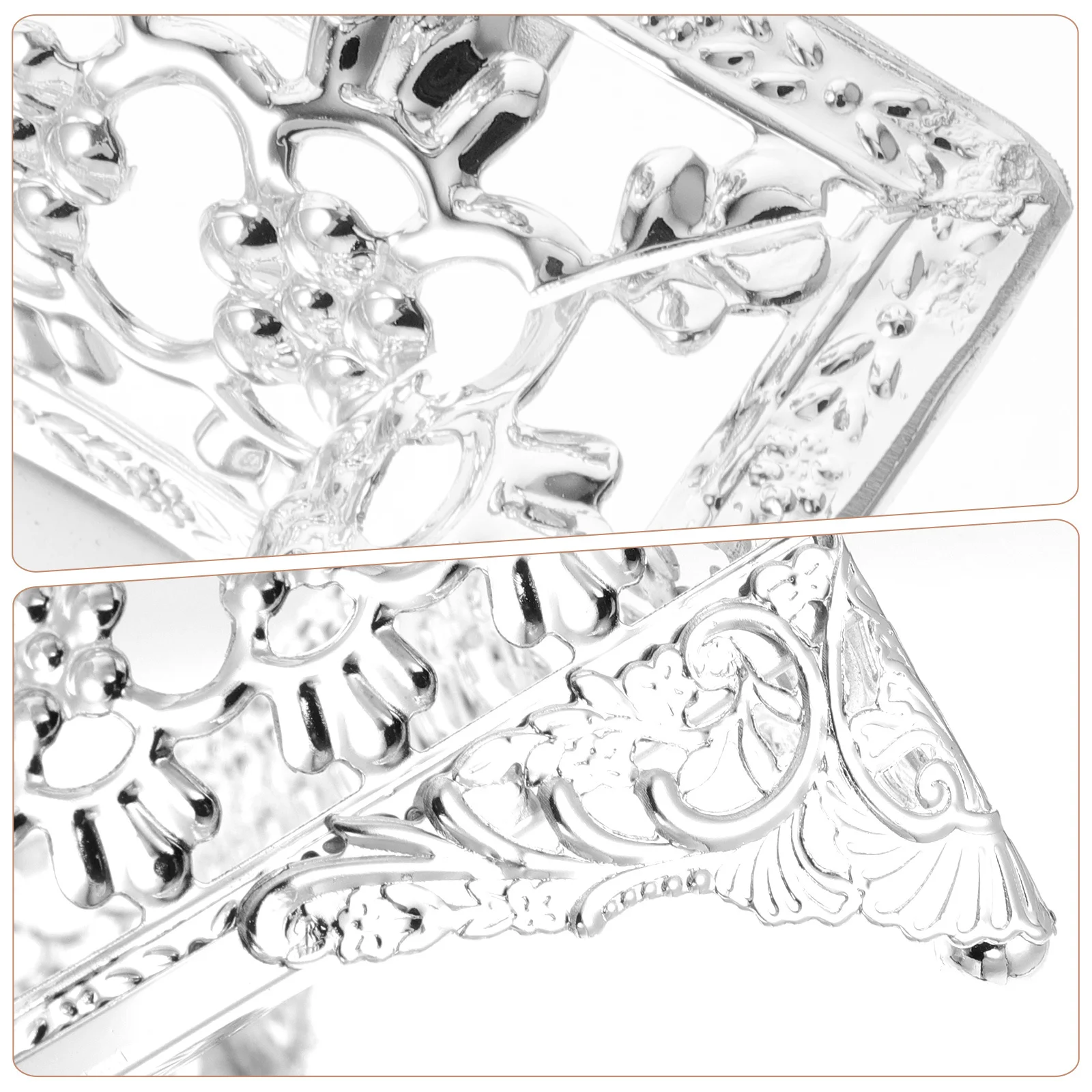 

Iron Fruit Tray Nordic Style Snack Serving Plate with Handle Multi-Function Dried Fruit Candy Storage Decorative Tray