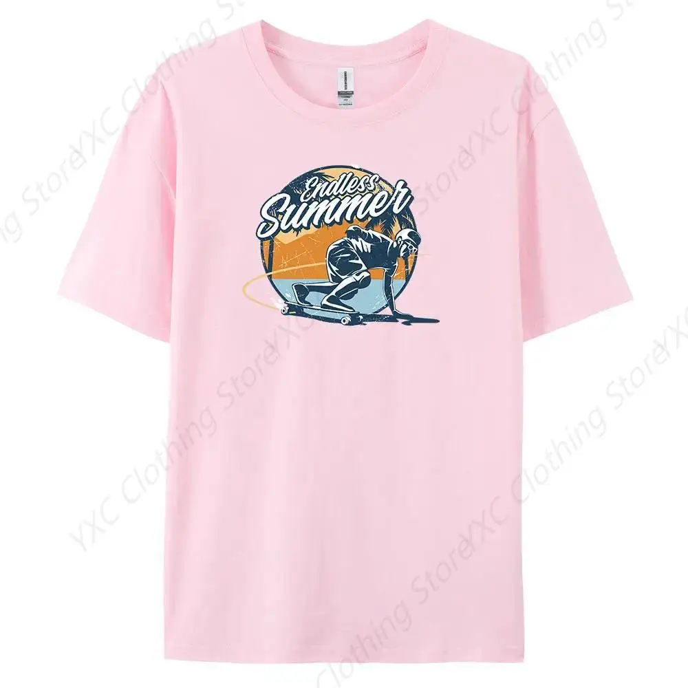 Fashion print Men's T-shirt- Short Sleeve Crew Neck Soft Fitted Tees S - 6XL Fresh Classic Basic Tshirts