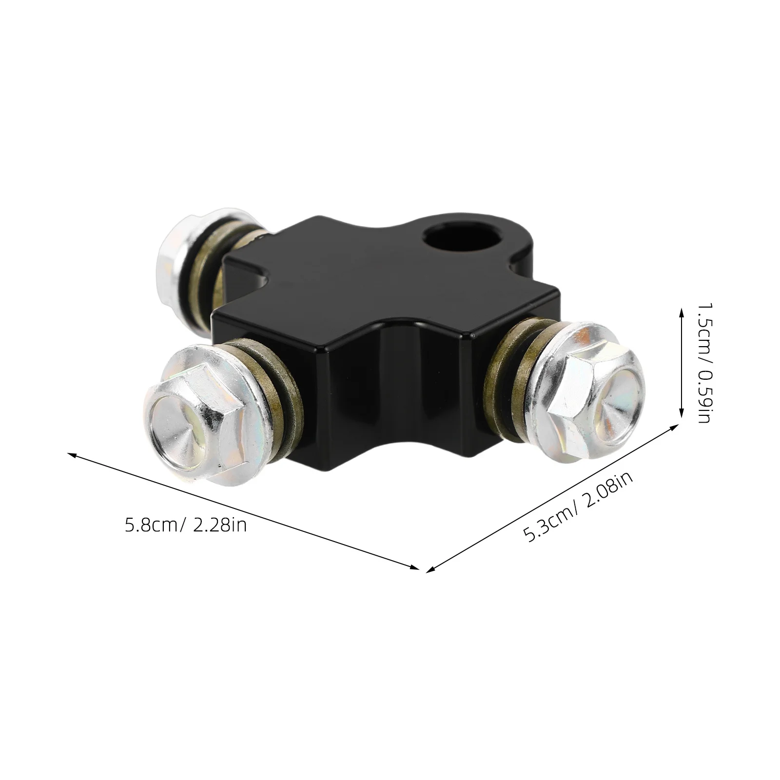NOLITOY سبائك الألومنيوم خط الفرامل T محول للدراجات النارية ATV على الطرق الوعرة المركبات المعدنية موصل خرطوم زيت الفرامل سهلة التركيب #3