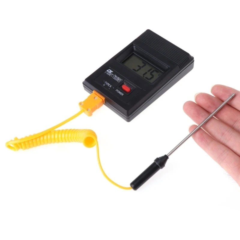 

Professional Digital LCD Screen K Type Thermometer Meter Single Input Temperature 2 Thermocouple Probe Detector