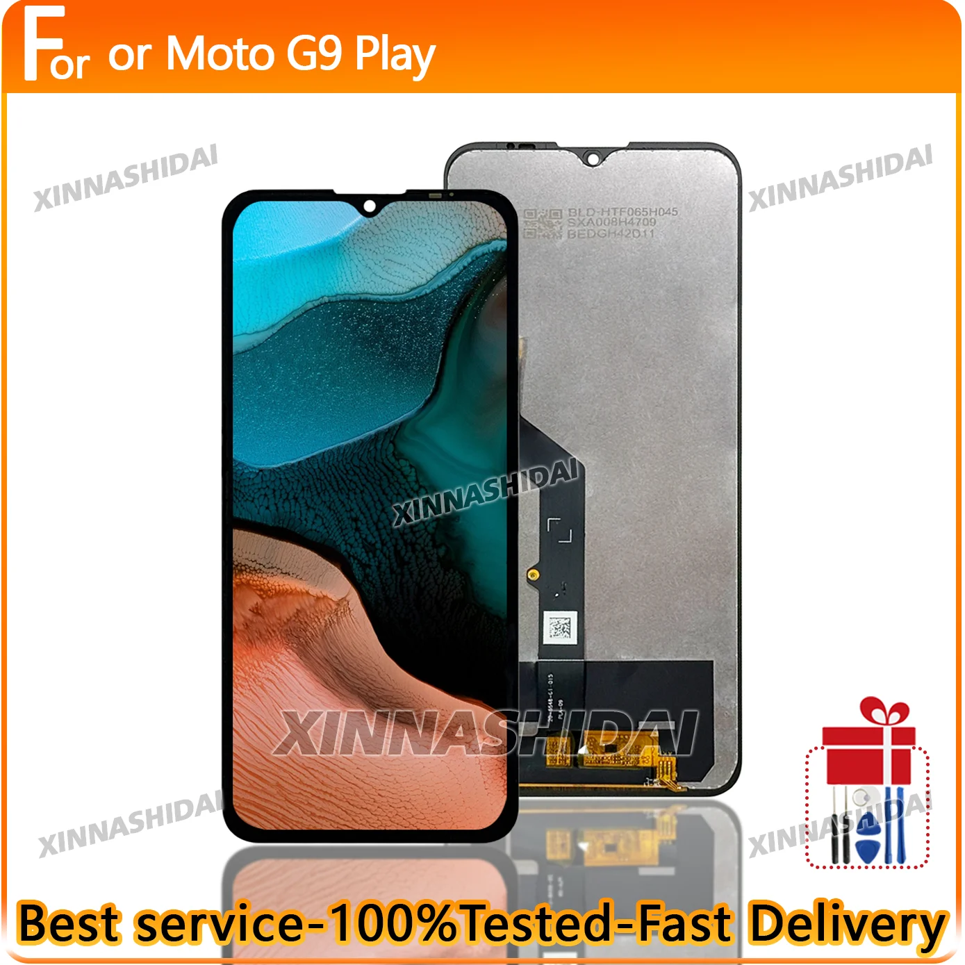 Pantalla LCD probada de 6,5 pulgadas para Motorola Moto G9 Play, conjunto de digitalizador de pantalla táctil para Motorola G9 Play, repuesto de pantalla