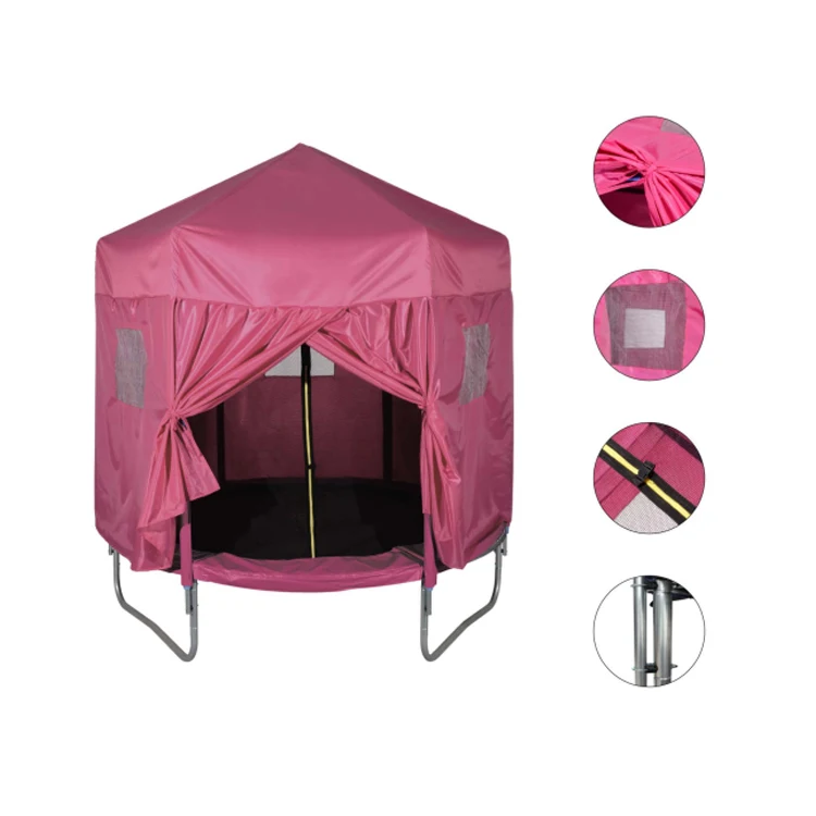 dn-Sundow Wholesale High Quality Gymnastic Commercial 8Ft Trampoline Camping with Tent！