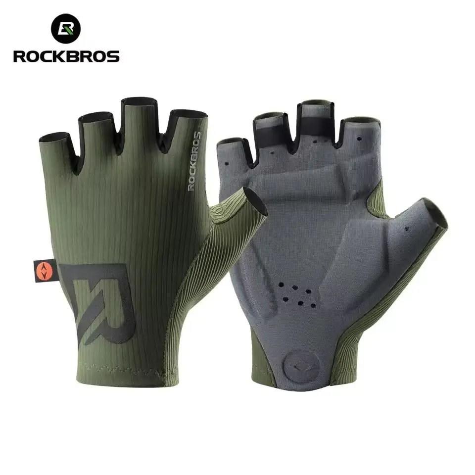 ROCKBROS Fahrradhandschuhe für Herren und Damen, atmungsaktive Rennradhandschuhe, stoßfeste, integral geformte Sommer-MTB-Fahrradhandschuhe