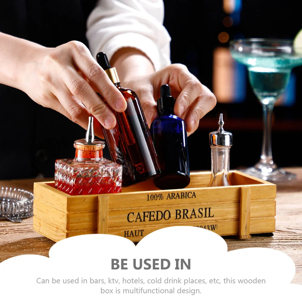 Shelf Bar Utensil Box Tools Retro Boxes Crates Wooden Holder Vintage - Image 2