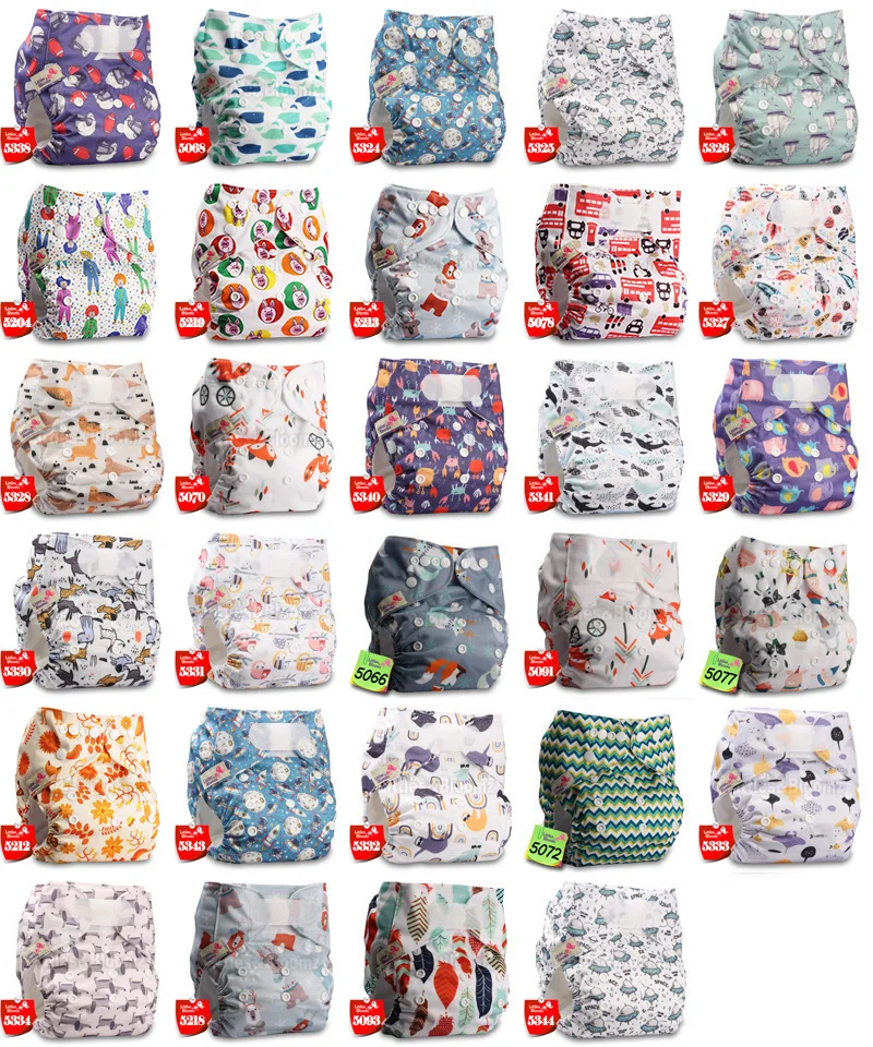 [Littles&Bloomz] 2024 New Baby Cloth Pocket Nappy Reusable Washable Diaper Waterproof Cover Nappies Diapers Wrap One Size