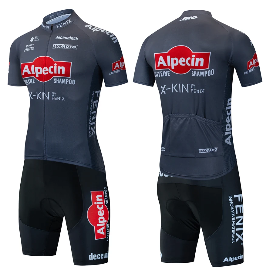 Alpecin Jersey Cycling Men\'s Clothing 2024 Equipment Man Complete Uniform Shorts Mtb Blouse Set Bike Sports Male Pants Outfit