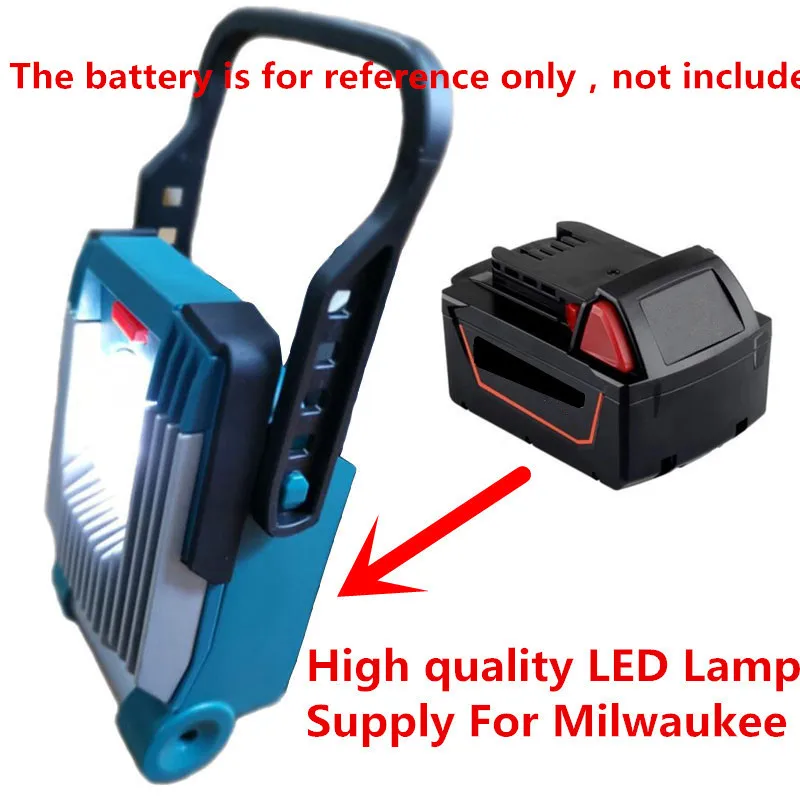 

High quality Li-ion Battery LED Working Light Supply For Milwaukee 14.4V 18V M14 M18 Li-ion battery Flash Light Site Light