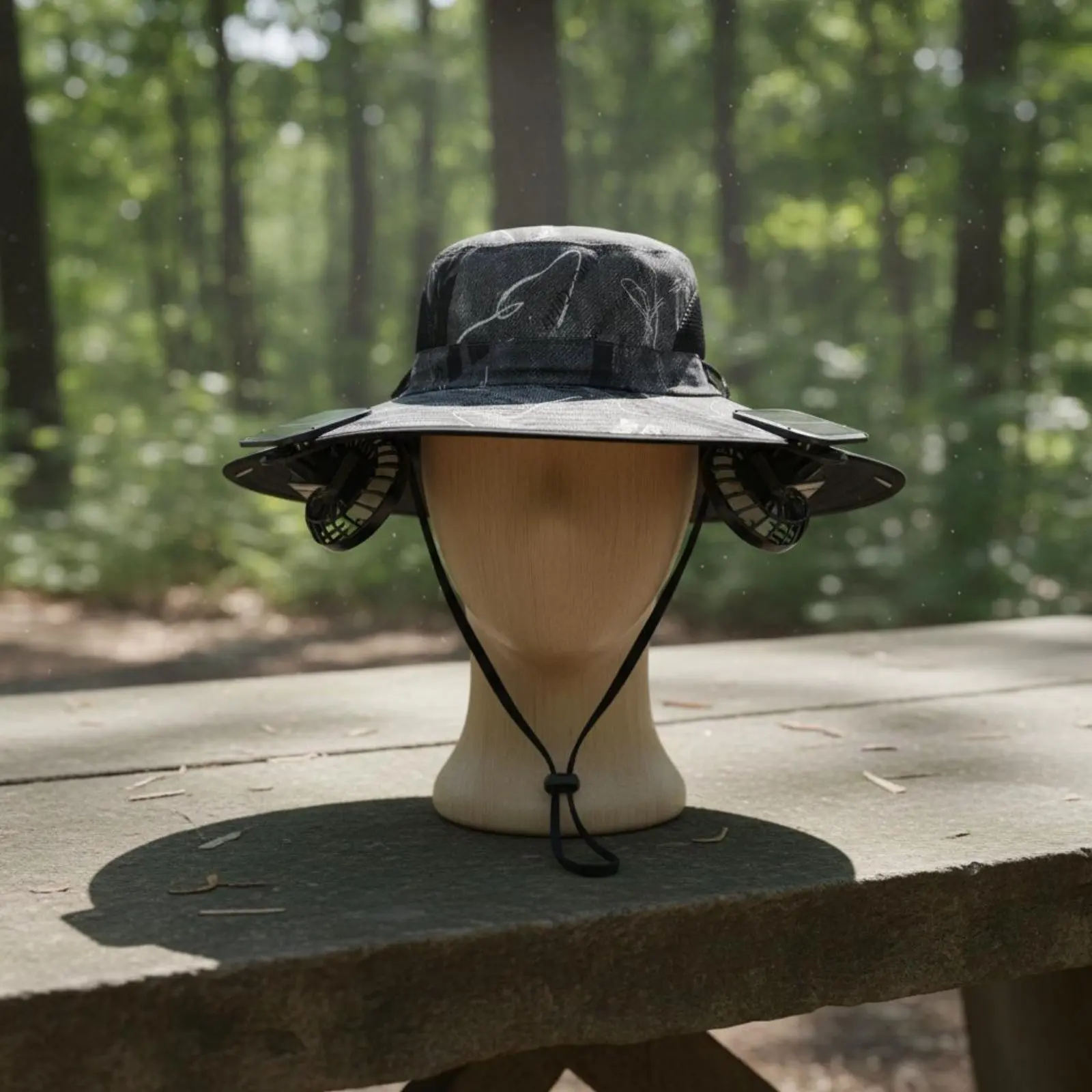 

Solar Powered Fan Hat Lightweight Solar Fan Hat Breathable Mesh Water for Fishers