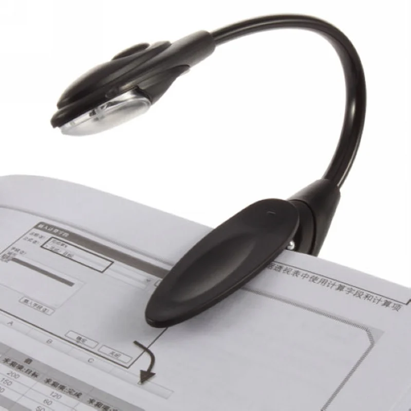 Novo pode ser dobrado mini livro luz da lâmpada led painel branco/leitura luz led flexível preto plástico ebook lâmpada novidade