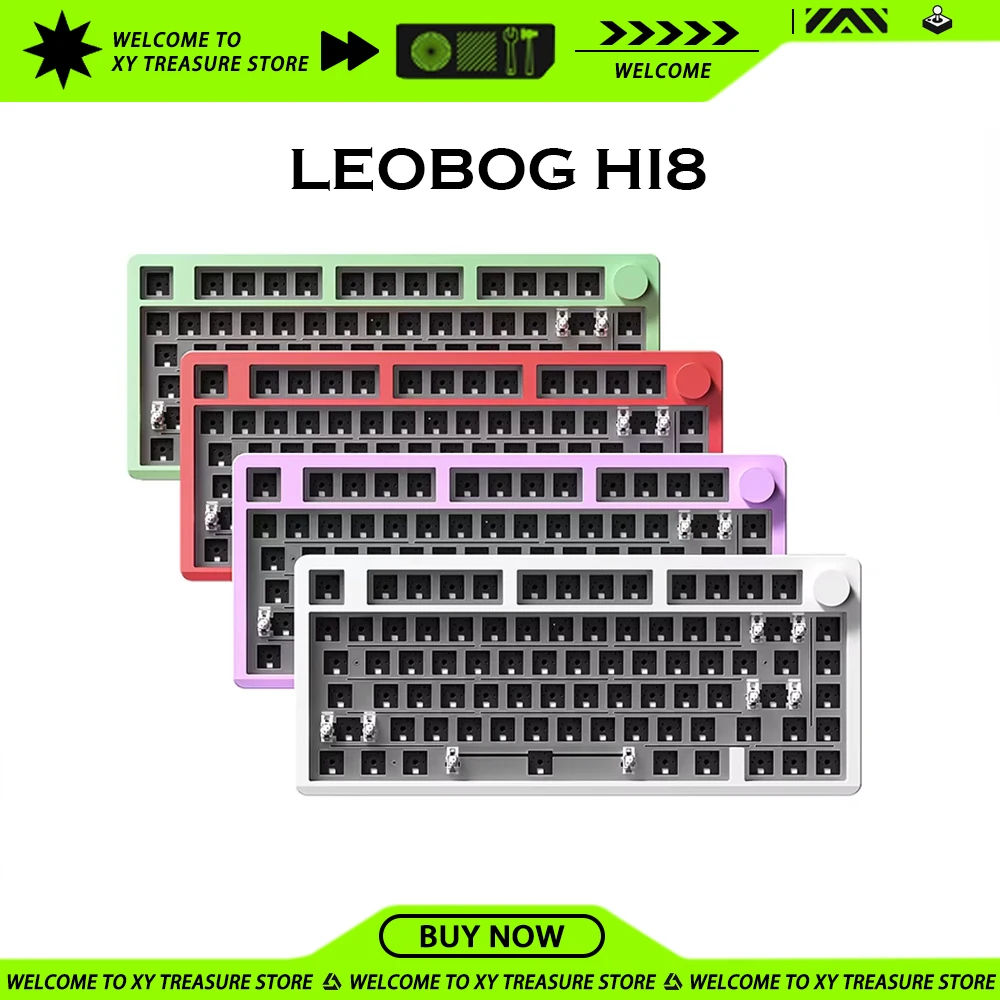 Leobog Hi8 Mechanical Keyboard Kit Aluminum Alloy Hot Swap Bluetooth Wireless Tri-Mode Keyboard Kit Custom Gamer Keyboards Kits