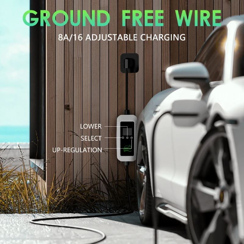 SKYEGLE 7KW Portable EV Charger Type 2 for Electric Car Tesla Model Y 16A\\32A 220V Ev Fast Charger 7kw Type 2 Charging Station