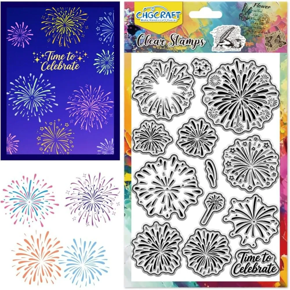 Klare Stempel, festliche transparente Stempelsiegel für DIY Scrapbooking, Fotoalbum, Dekoration, 4,3 x 6,3 Zoll