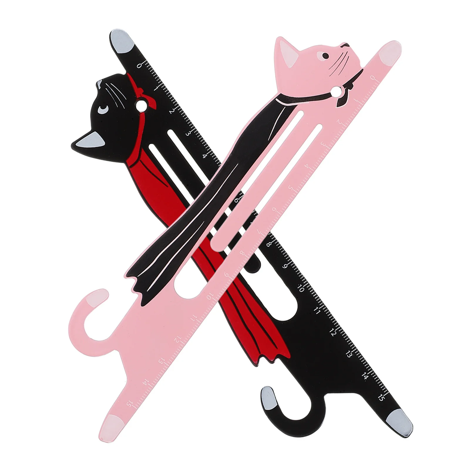 2Pcs Cartoon Metal Bookmarks Ruler Scale Design Reading Bookmarks for Students Writers Creative Gifts Book Marks