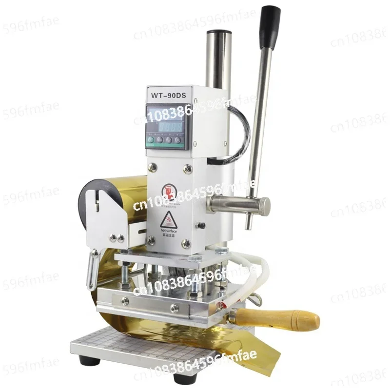 Mini Digital Hot Foil Stamping Machine Gold Silver Foil Manual Digital Leather Logo Embossed Machine T Slot Hot Stamping Machine